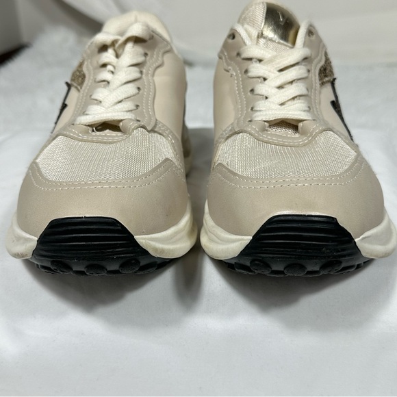 Vintage Havana Womens Sneakers 7 Blush Beige Sparkle Star Fashion Comfort Shoes - Picture 7 of 15